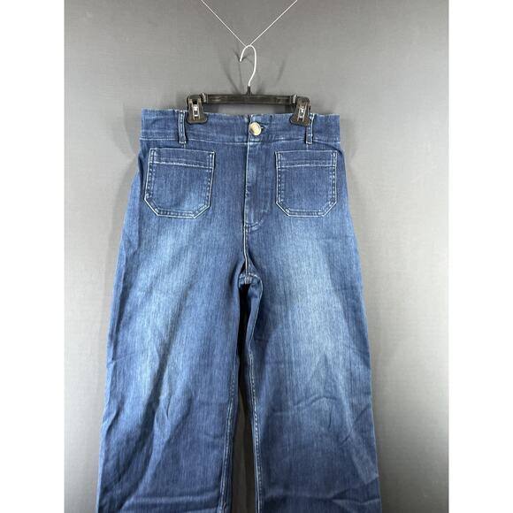 New Anthropologie The Skipper Crop High-Rise Wide-Leg Jeans Size 30 - Picture 2 of 9